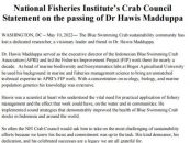 NFI Crab Council give appreciation and condolences to Dr. Hawis Madduppa