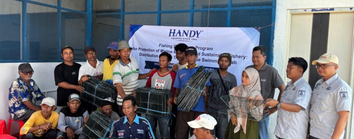 TRO Handy Seafood Inc Distribution Crab Traps for Fishing Gear Swap Program in Bangkalan, Madura for Sustainable Blue Swimming Crab Fisheries